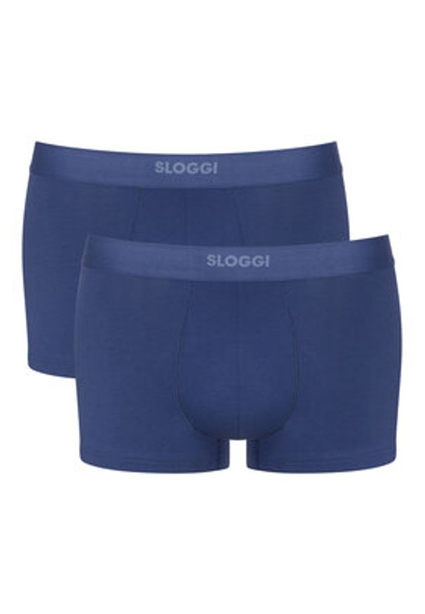 Sloggi Komplet 2 par bokserek 10222379 Niebieski. Kolor: niebieski. Materiał: bawełna