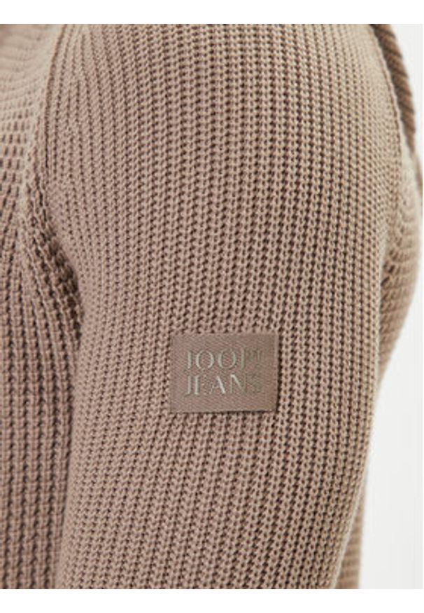 JOOP! Jeans Sweter 15 JJK-18Harrio 30049660 Beżowy Modern Fit. Kolor: beżowy. Materiał: bawełna