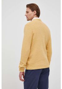 Selected Homme sweter bawełniany męski kolor żółty lekki. Okazja: na co dzień. Kolor: żółty. Materiał: bawełna. Styl: casual #3