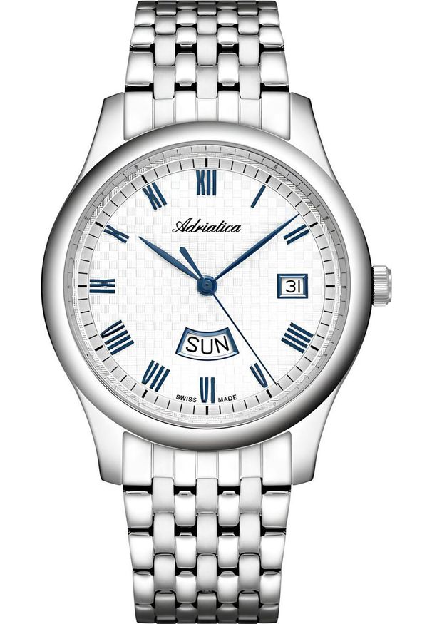 Zegarek Adriatica Zegarek męski Adriatica A1025.51B3Q srebrny. Kolor: srebrny