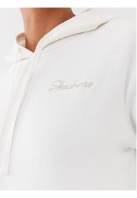 skechers - Skechers Bluza Signature Po Hoodie WHD116 Biały Regular Fit. Kolor: biały. Materiał: bawełna #3