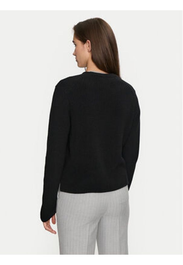 Marc O'Polo Kardigan 408 6059 61069 Czarny Relaxed Fit. Typ kołnierza: polo. Kolor: czarny. Materiał: bawełna