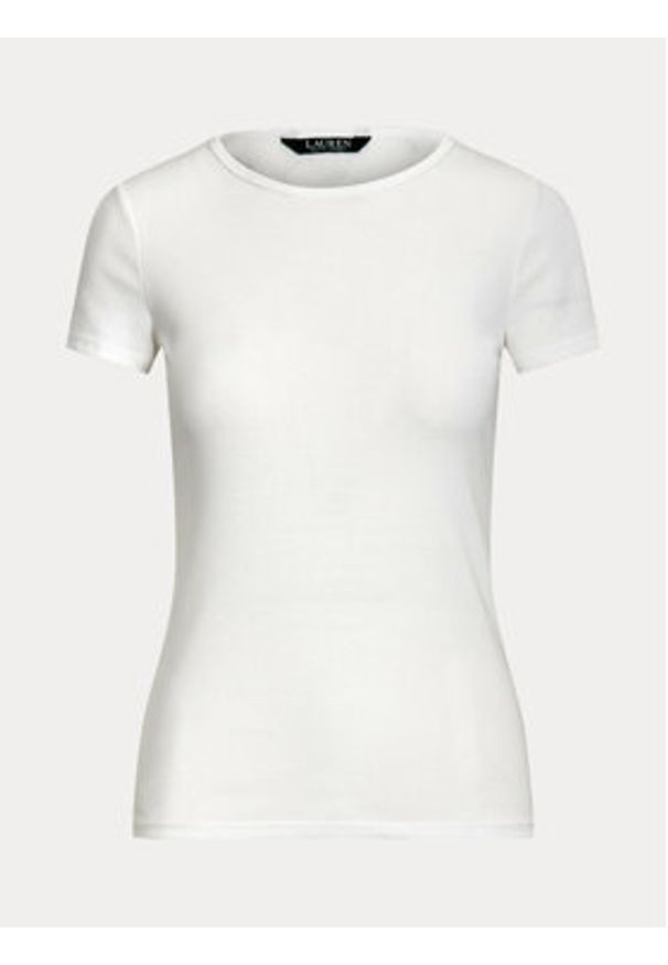 Lauren Ralph Lauren T-Shirt 200655374002 Biały Slim Fit. Kolor: biały. Materiał: bawełna