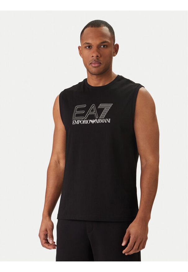 EA7 Emporio Armani Tank top 7M001306 AF10375 UC001 Czarny Regular Fit. Kolor: czarny. Materiał: bawełna