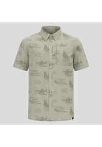 Koszula turystyczna męska Odlo Essential S/S Print Shirt S/S. Kolor: biały. Wzór: nadruk