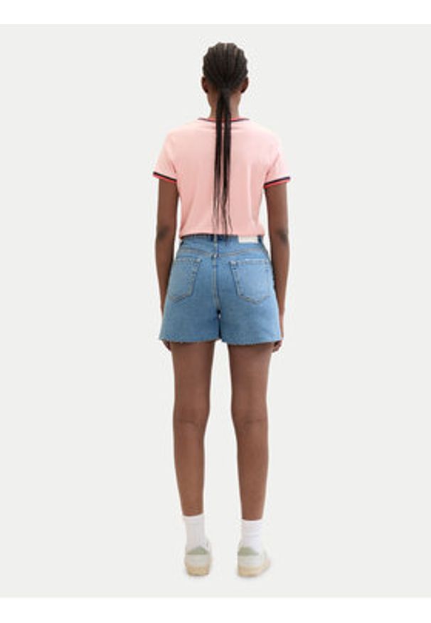 Tom Tailor Denim Szorty jeansowe 1041242 Niebieski Mom Fit. Kolor: niebieski. Materiał: bawełna
