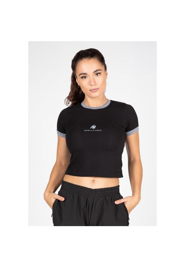 GORILLA WEAR - New Orleans Cropped Koszulka - Czarny. Kolor: czarny. Sport: fitness
