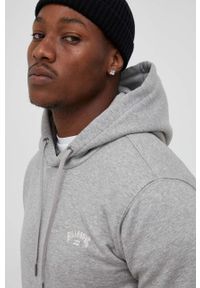 Billabong bluza męska kolor szary z kapturem melanżowa. Typ kołnierza: kaptur. Kolor: szary. Materiał: materiał. Wzór: melanż #3