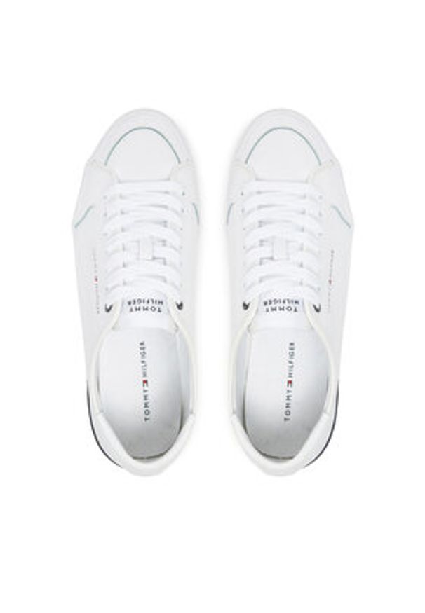 TOMMY HILFIGER - Tommy Hilfiger Tenisówki Core Corporate Vulc Leather FM0FM05399 Biały. Kolor: biały. Materiał: skóra