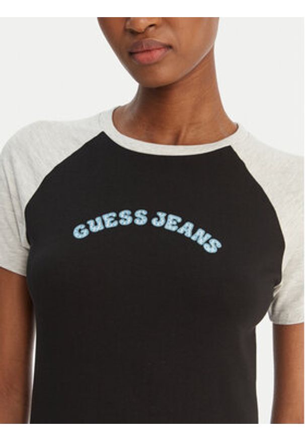 Guess Jeans T-Shirt W6GIB0 J1314 Czarny Regular Fit. Kolor: czarny. Materiał: bawełna