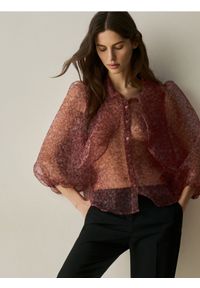 Reserved - Prześwitująca bluzka - wielobarwny. Materiał: tkanina #1