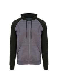 AWDIS - Bluza Bejsbolowa Unisex Dla Dorosłych Just Hoods. Kolor: wielokolorowy, szary, brązowy