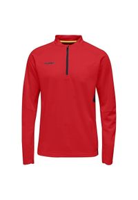 Bluza Hummel Tech Move Czerwona 2XL dla Mężczyzn. Typ kołnierza: kaptur. Kolor: szary. Materiał: elastan, poliester, poliamid. Sport: piłka nożna