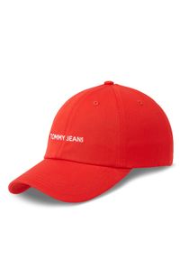 Tommy Jeans Czapka z daszkiem Tjw Linear Logo Cap AW0AW15845 Czerwony. Kolor: czerwony. Materiał: materiał