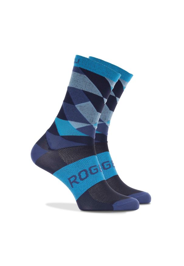 ROGELLI - Stylowe funkcjonalne skarpetki Rogelli SCALE 14. Kolor: niebieski, czerwony, wielokolorowy. Sport: kolarstwo