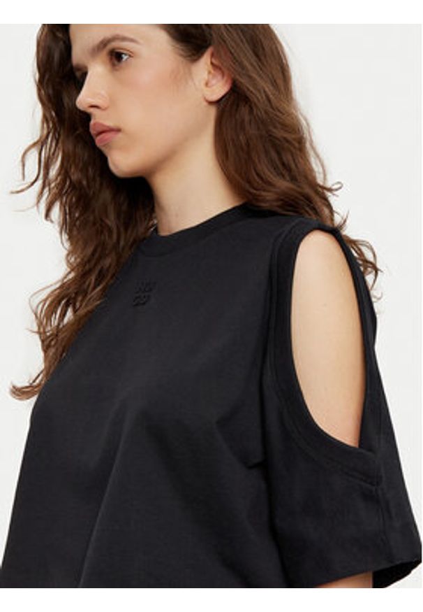 Hugo - HUGO T-Shirt Dewaja 50530453 Czarny Oversize. Kolor: czarny. Materiał: bawełna