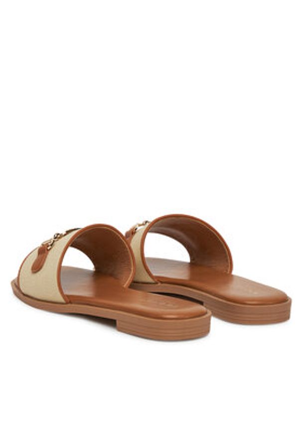 Nine West Klapki 678322-84 Beżowy. Kolor: beżowy. Materiał: materiał
