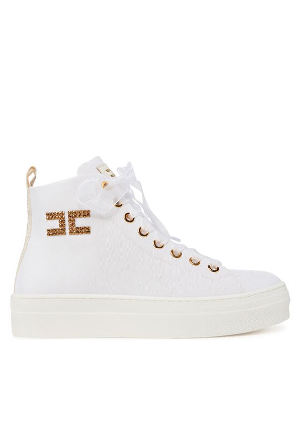 Elisabetta Franchi Sneakersy F4-A9E-0243 Biały. Kolor: biały. Materiał: materiał
