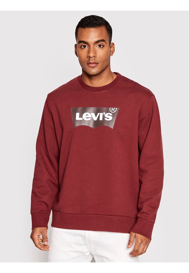 Levi's® Bluza Graphic 38423-0016 Bordowy Regular Fit. Kolor: czerwony. Materiał: bawełna