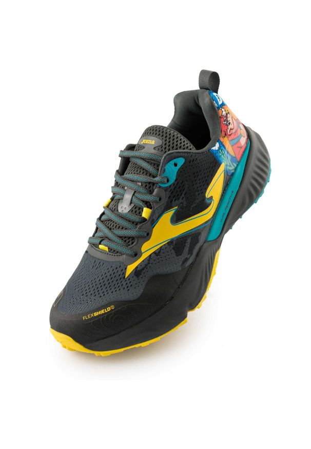 Joma Sierra Buty Trail Męskie 45 czarny/szary. Kolor: czarny, niebieski, szary, wielokolorowy. Sport: bieganie