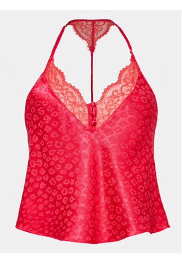 Hunkemöller Koszulka piżamowa Cami 203225 Różowy Comfortable Fit. Kolor: różowy. Materiał: wiskoza