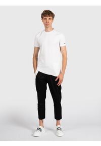 Takeshy Kurosawa Spodnie "Tasca Zip". Okazja: na co dzień. Materiał: guma, tkanina. Wzór: aplikacja. Styl: casual #1