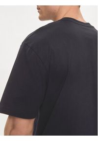 Lacoste T-Shirt TH7411 Granatowy Regular Fit. Kolor: niebieski. Materiał: bawełna