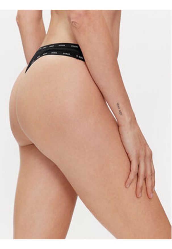 Guess Komplet 3 par stringów O4GG13 K6YW1 Czarny. Kolor: czarny. Materiał: bawełna
