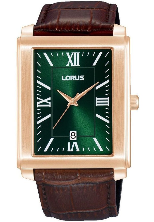 Zegarek Lorus Zegarek męski Lorus RS990DX9 brązowy. Kolor: brązowy