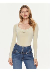 Guess Body Allycia V4RP05 KC2V0 Beżowy Slim Fit. Kolor: beżowy. Materiał: syntetyk #1