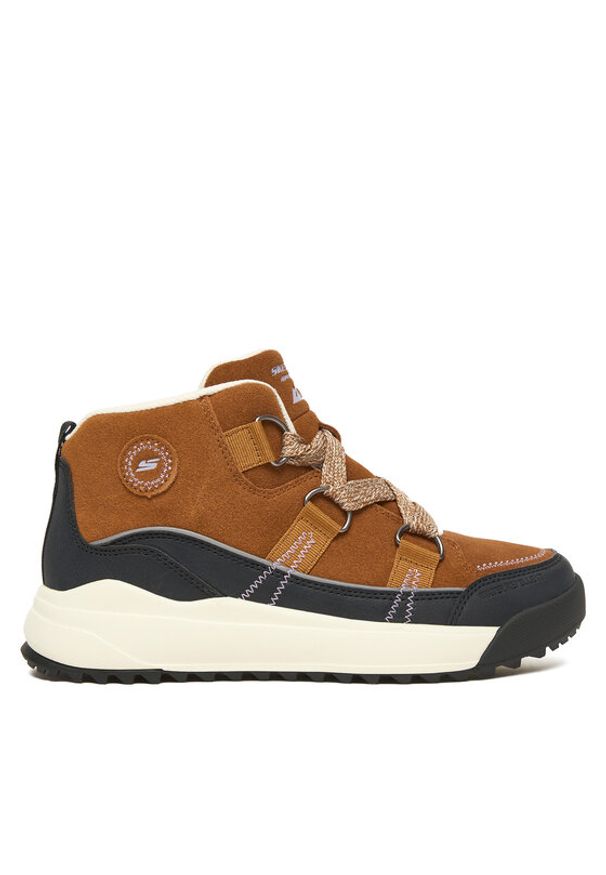skechers - Skechers Botki Yana 180320/WTBK Biały. Kolor: biały. Materiał: materiał