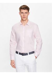 Guess Koszula Island M2YH44 WERX0 Różowy Slim Fit. Kolor: różowy. Materiał: len #1