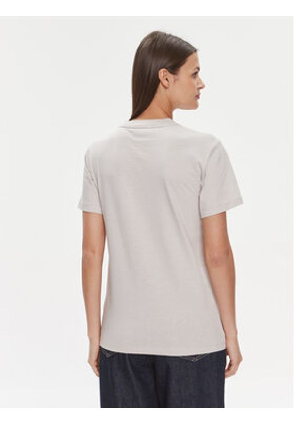 Calvin Klein T-Shirt Metallic Micro Logo T Shirt K20K206967 Beżowy Regular Fit. Kolor: beżowy. Materiał: bawełna