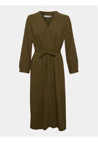 Fransa Sukienka koszulowa 20613327 Zielony Regular Fit. Kolor: zielony. Materiał: wiskoza. Typ sukienki: koszulowe #6