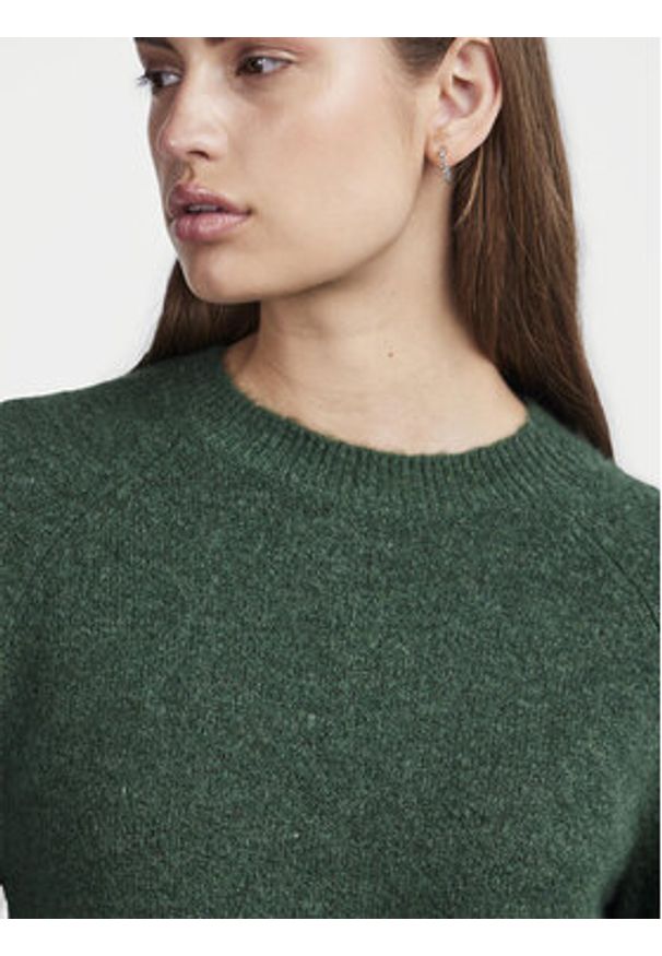 Pieces Sweter Juliana 17126277 Zielony Regular Fit. Kolor: zielony. Materiał: syntetyk