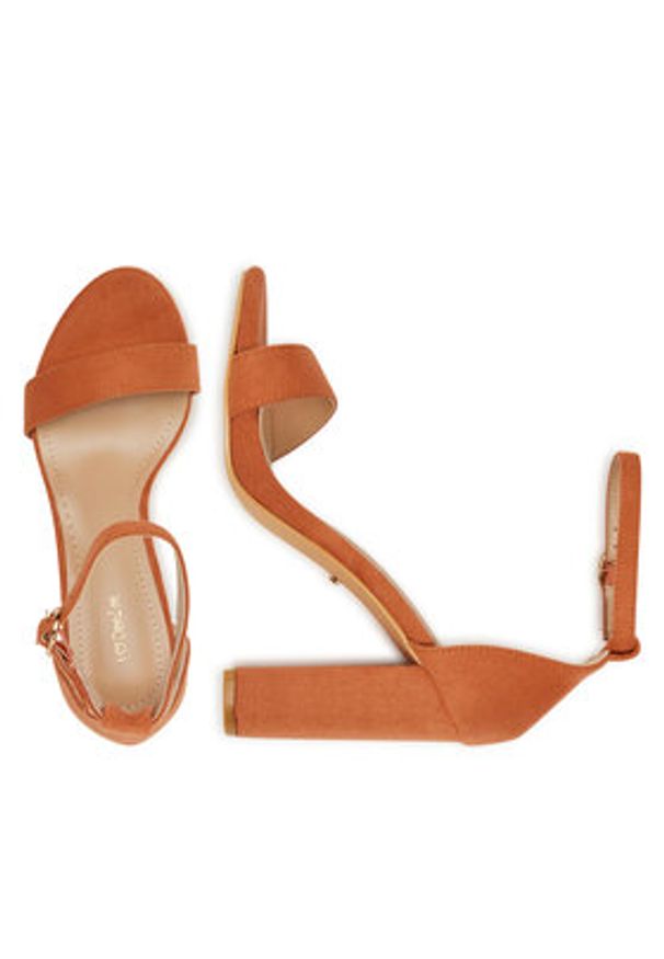 DeeZee Sandały E998-4 Pomarańczowy. Kolor: pomarańczowy. Materiał: materiał