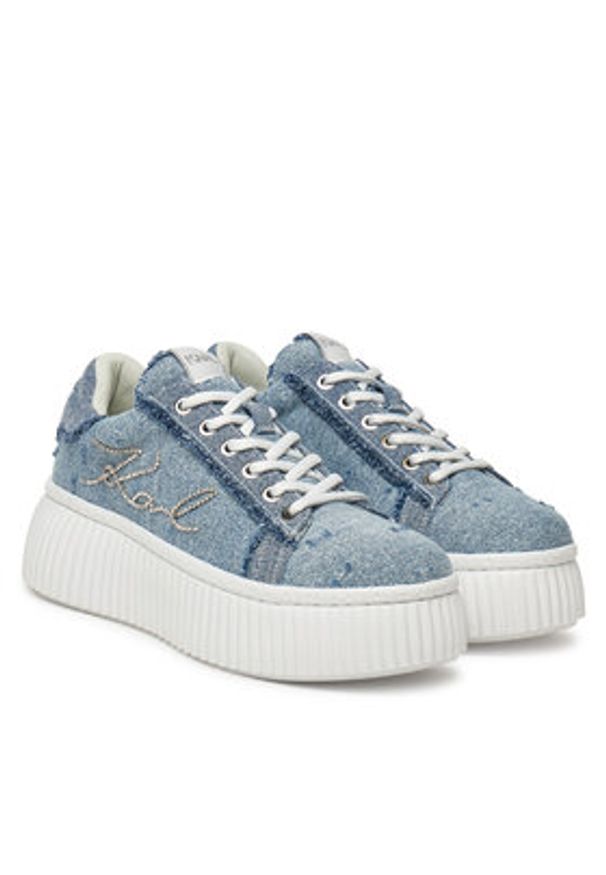 Karl Lagerfeld - KARL LAGERFELD Sneakersy KL42372S Niebieski. Kolor: niebieski. Materiał: materiał