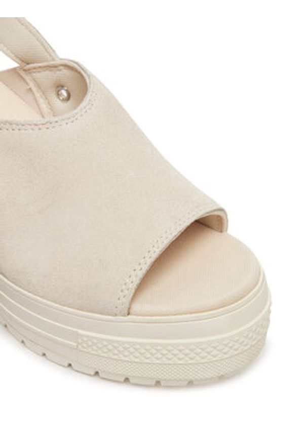 Converse Sandały Chuck 70 De Luxe Heel Mule A15070C Écru. Kolor: kremowy. Materiał: skóra, zamsz