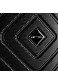 Wittchen - Średnia walizka z ABS-u z geometrycznym tłoczeniem czarna. Kolor: czarny. Materiał: poliester. Wzór: geometria #7