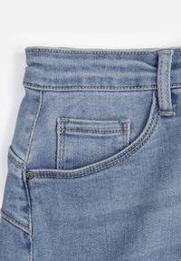 Renee - Niebieskie Szorty Denimowe High Waist z Efektem Push-Up i Asymetrycznymi Nogawkami Zilisea. Okazja: na co dzień. Stan: podwyższony. Kolor: niebieski. Materiał: materiał. Styl: casual #7