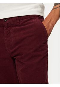 TOMMY HILFIGER - Tommy Hilfiger Spodnie materiałowe MW0MW32932 Bordowy Regular Fit. Kolor: czerwony. Materiał: sztruks
