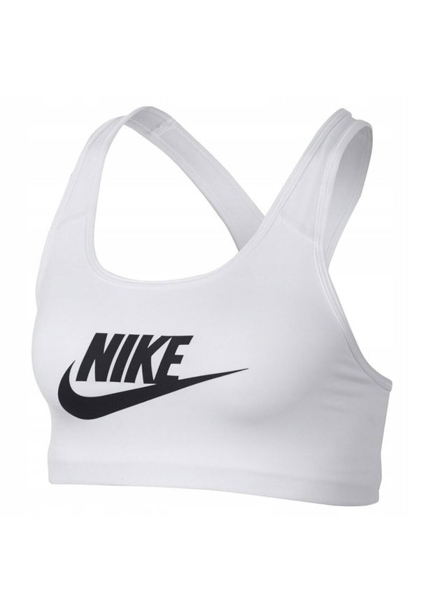Stanik Sportowy Nike Bra Swoosh Futura. Kolor: biały. Sport: fitness