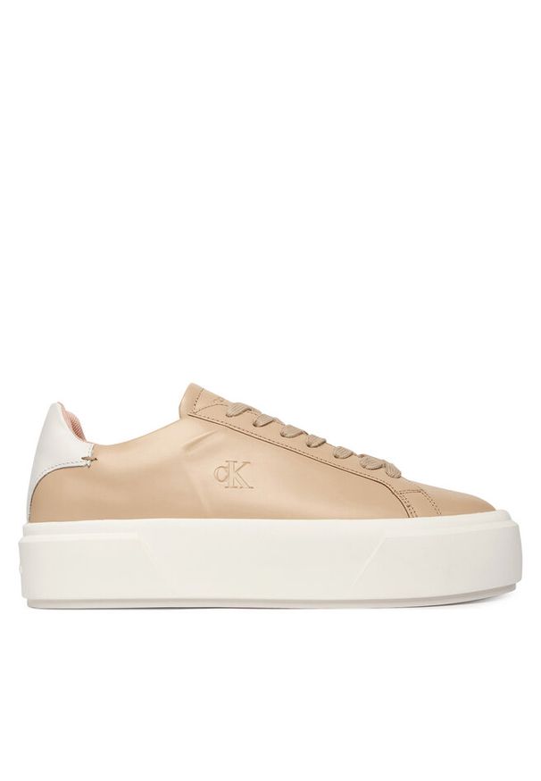 Sneakersy Calvin Klein. Kolor: beżowy