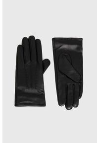 Answear Lab Rękawiczki skórzane damskie kolor czarny. Kolor: czarny. Materiał: skóra. Wzór: gładki. Styl: wakacyjny