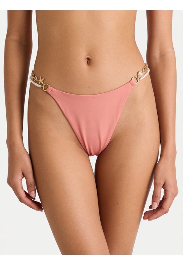 Guess Dół od bikini E6GO00 KF412 Koralowy. Kolor: pomarańczowy. Materiał: syntetyk
