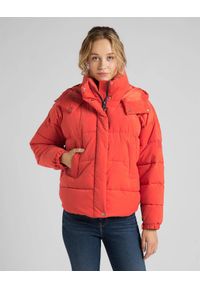 Lee - LEE PUFFER JACKET DAMSKA KURTKA PUCHOWA POINCIANA L56VMMOL. Materiał: puch