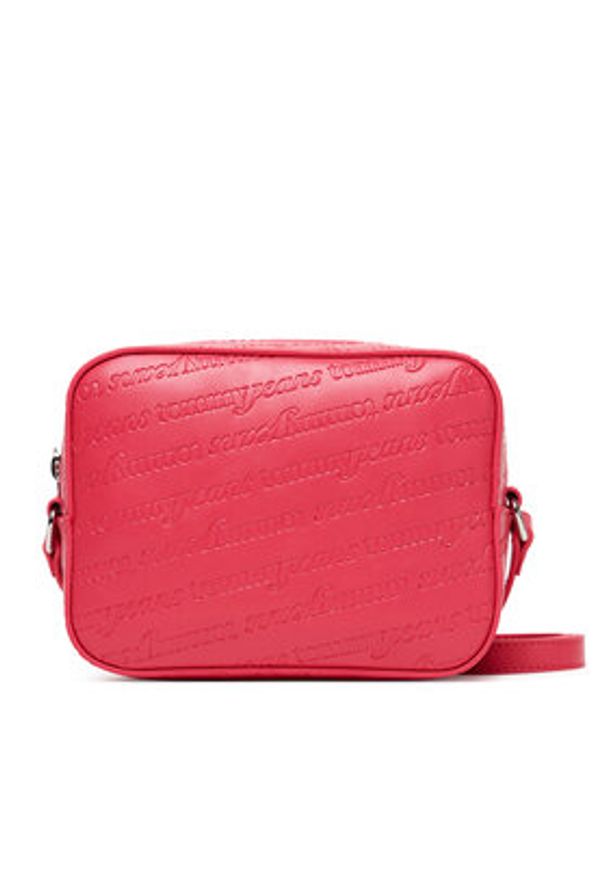 Tommy Jeans Torebka Tjw Must Aop Camera Bag AW0AW17865 Bordowy. Kolor: czerwony. Materiał: skórzane