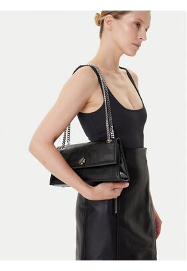 Tory Burch Torebka Kira Turnlock 167058 Czarny. Kolor: czarny. Materiał: skórzane