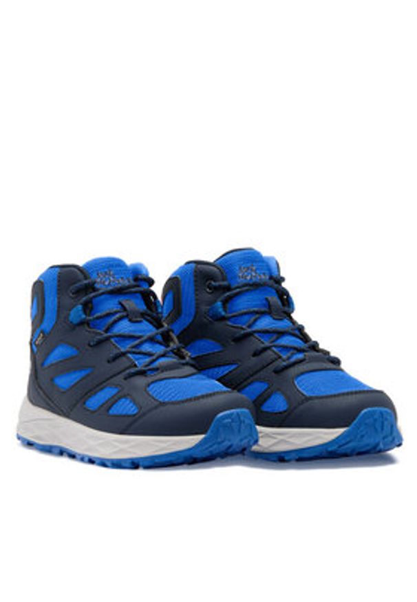 Jack Wolfskin Trekkingi Woodland 2 Texapore Mid K 4059831 Granatowy. Kolor: niebieski. Materiał: skóra. Sport: turystyka piesza