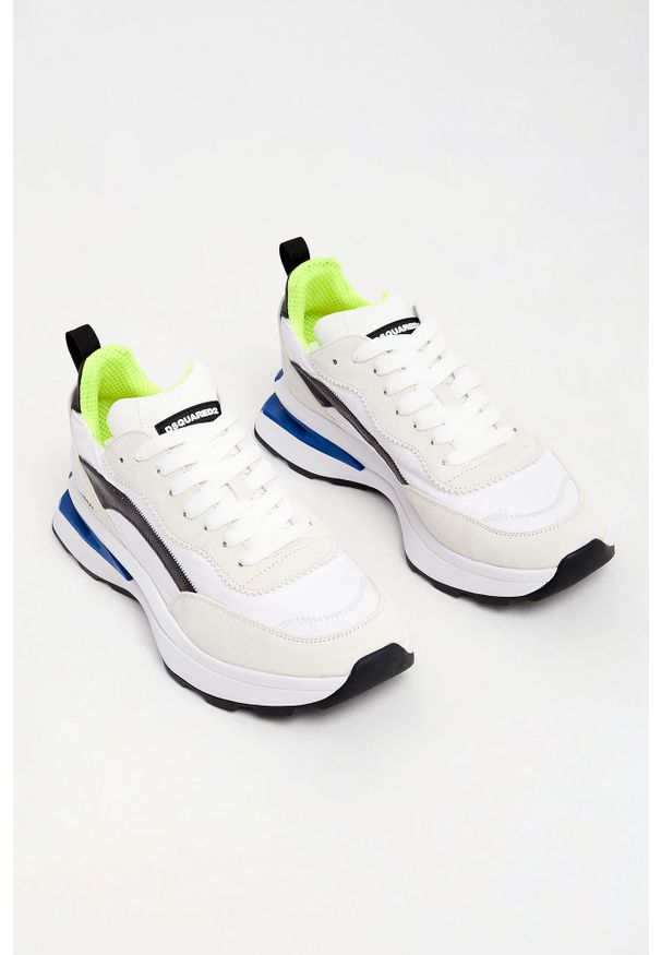 Sneakersy męskie DSQUARED2. Materiał: zamsz, materiał, guma. Wzór: aplikacja